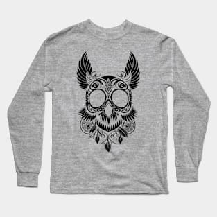 Night Bird Black 01 Long Sleeve T-Shirt